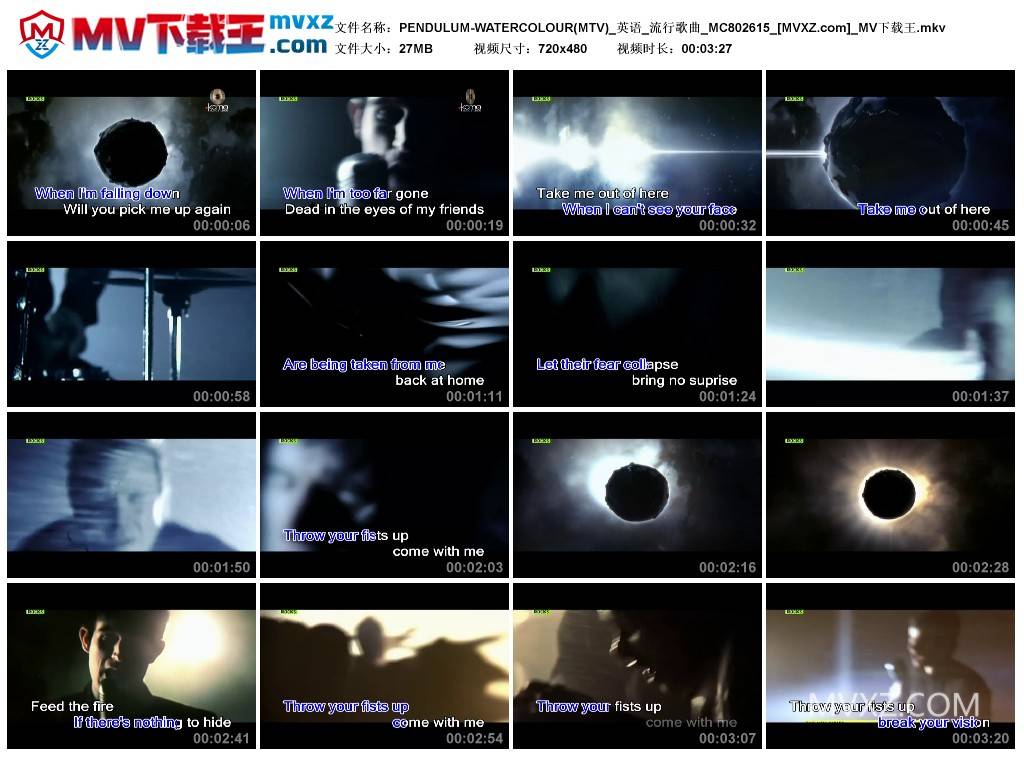 PENDULUM-WATERCOLOUR(MTV)_英语_流行歌曲_MC802615